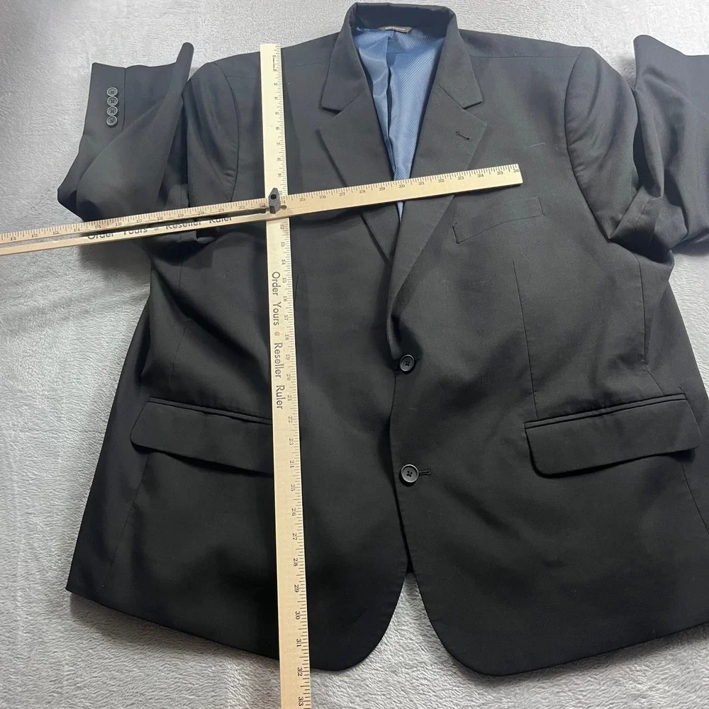 Oak Hill Perfect Fit by DXL Mens Black 2 Button Blazer‎ Suit Jacket Size 50 PR